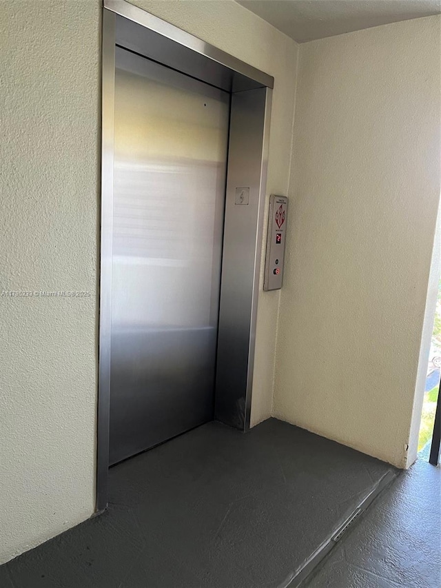 hall featuring elevator