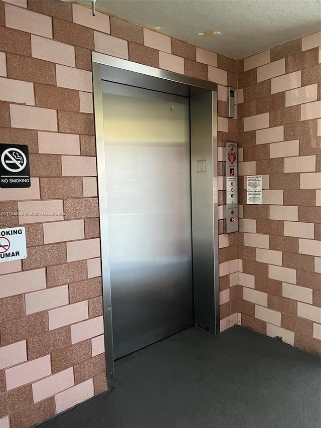 interior space featuring elevator