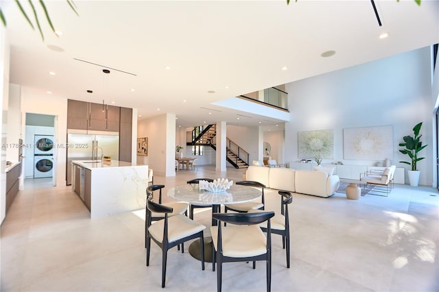 12060 NW 67th Ct, Parkland, FL 33076 - bathroom featuring recessed lighting, visible vents, vanity, and a freestanding tub