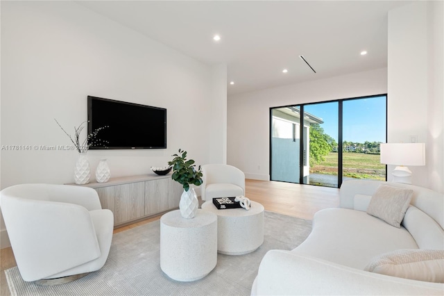 12060 NW 67th Ct, Parkland, FL 33076 - living room with recessed lighting and light wood-type flooring
