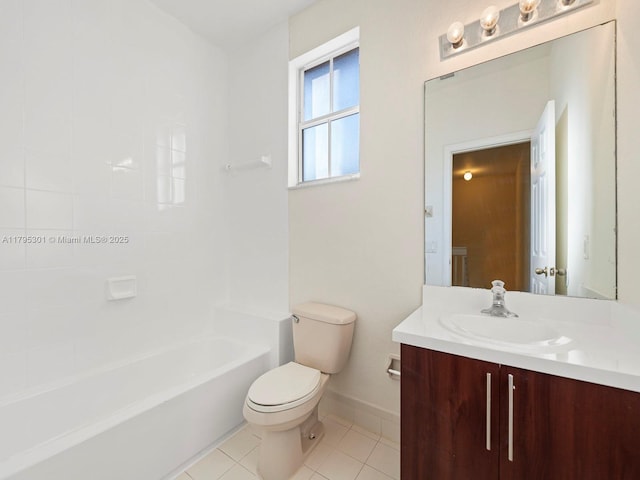 1416 SE 26th Ave, Homestead, FL 33035 - full bath with tile patterned flooring, vanity, shower / bathtub combination, toilet, and baseboards