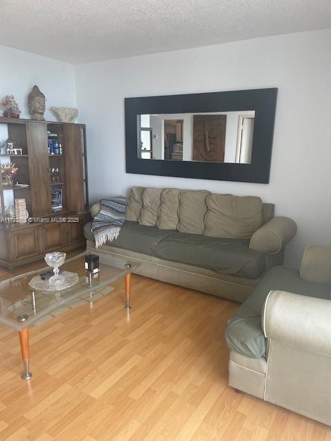2750 NE 183rd St Unit 2604, Aventura, FL 33160 - living area featuring a textured ceiling and wood finished floors