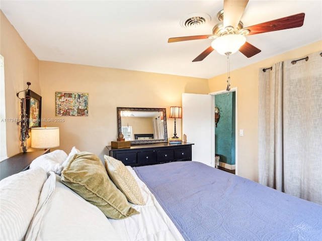 4400 NE 13th Ave, Oakland Park, FL 33334 - bedroom featuring ceiling fan and visible vents