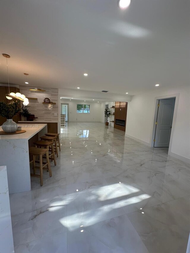 360 NE 118th St, Miami, FL 33161 - interior space featuring recessed lighting, baseboards, and marble finish floor