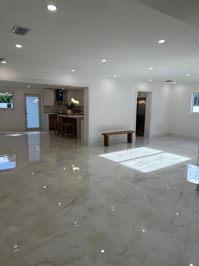 360 NE 118th St, Miami, FL 33161 - interior space with visible vents, recessed lighting, marble finish floor, and baseboards