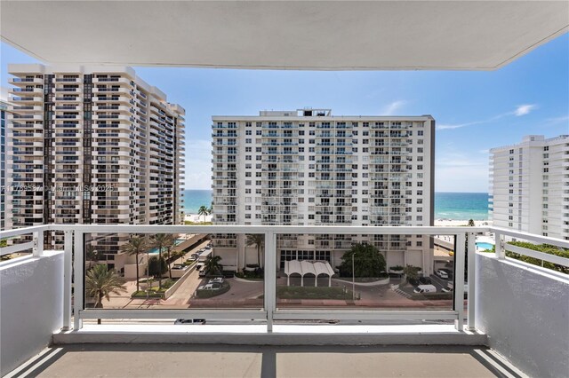 5700 Collins Ave Unit 10D, Miami Beach, FL 33140 - balcony featuring a water view