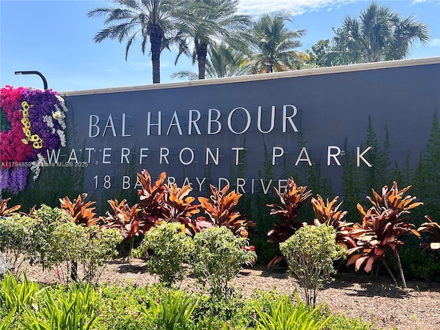 9801 Collins Ave Unit 6A, Oceanfront, Bal Harbour, FL 33154 - view of community / neighborhood sign