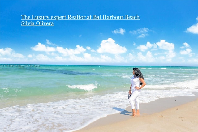 9801 Collins Ave Unit 6A, Oceanfront, Bal Harbour, FL 33154 - water view featuring local beach