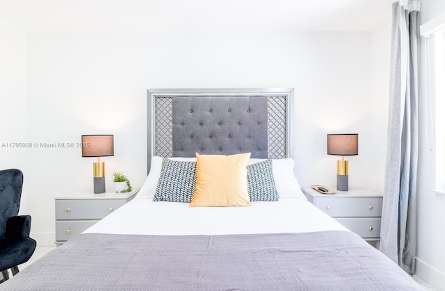 bedroom with baseboards