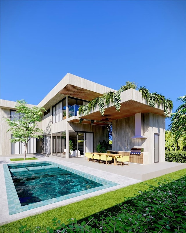 rear view of house featuring a patio area