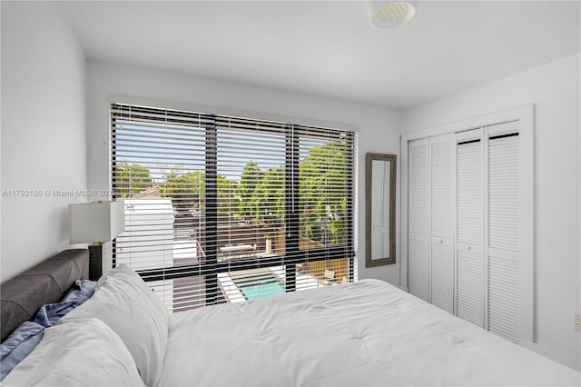 bedroom with a closet
