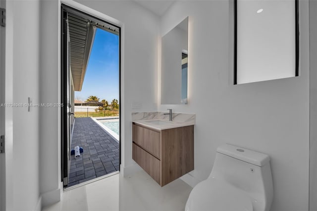 1427 NW 17th St, Cape Coral, FL 33993 - half bath featuring vanity and toilet