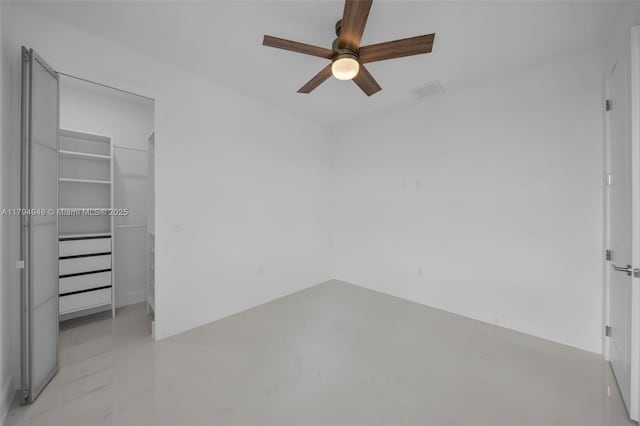 1427 NW 17th St, Cape Coral, FL 33993 - unfurnished bedroom featuring a closet, a ceiling fan, a spacious closet, and visible vents