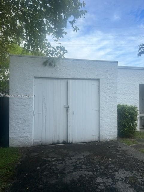 view of shed
