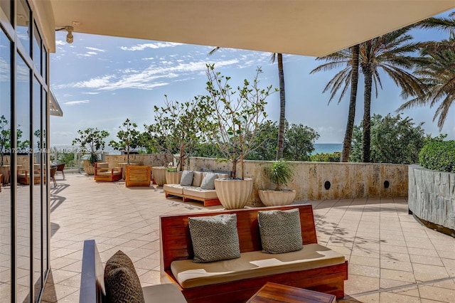 view of patio / terrace featuring an outdoor hangout area