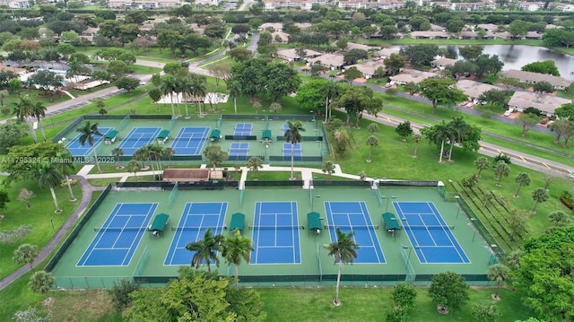 8055 Sweetbriar Way, Boca Raton, FL 33496 - drone / aerial view featuring a water view