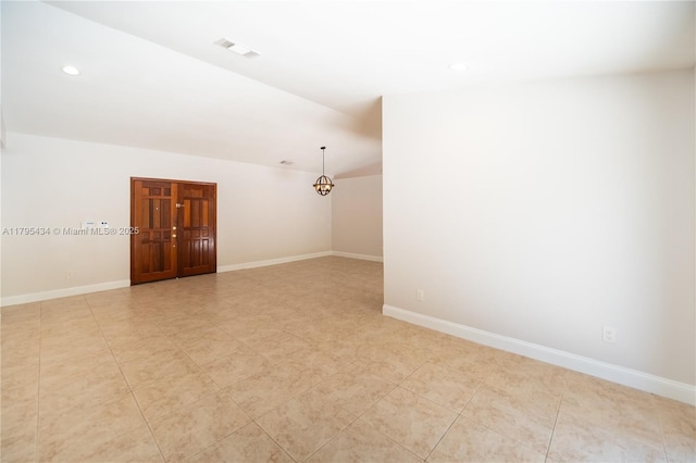 13150 SW 106th St, Miami, FL 33186 - spare room featuring recessed lighting, baseboards, and visible vents