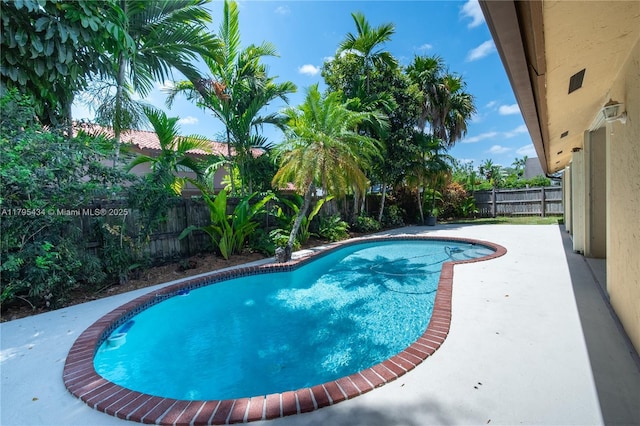 13150 SW 106th St, Miami, FL 33186 - view of pool featuring a patio, a fenced in pool, and a fenced backyard