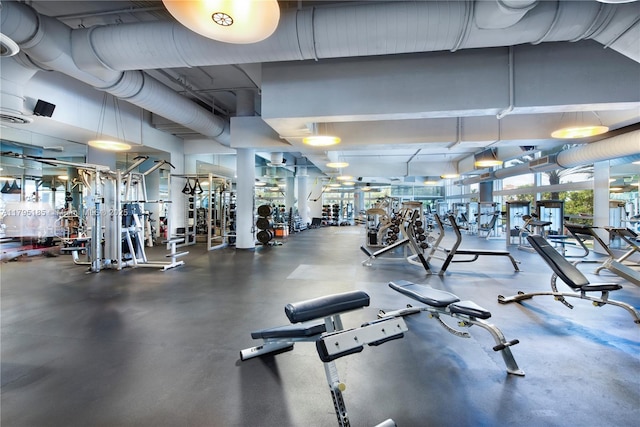 view of workout area