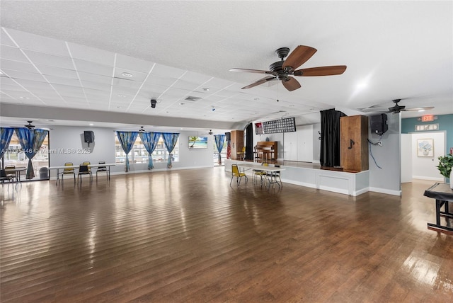 2861 Somerset Dr Unit 104, Lauderdale Lakes, FL 33311 - miscellaneous room featuring visible vents, baseboards, ceiling fan, and wood finished floors