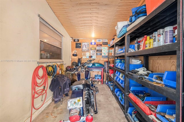 view of storage