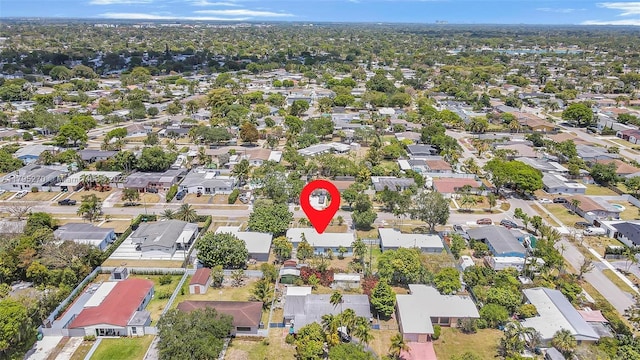 drone / aerial view with a residential view
