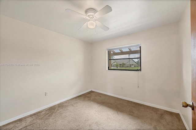 26136 Explorer St, Punta Gorda, FL 33983 - carpeted empty room featuring baseboards and ceiling fan