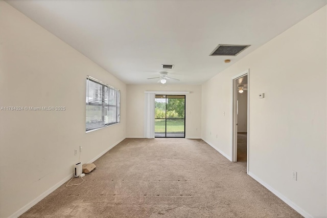 26136 Explorer St, Punta Gorda, FL 33983 - carpeted spare room with baseboards, a ceiling fan, and visible vents