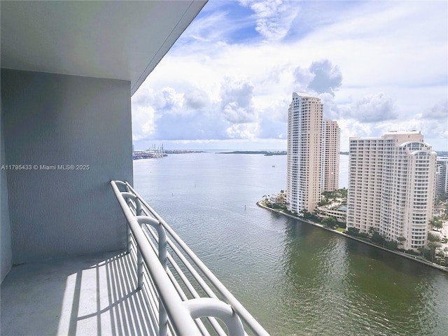 325 S Biscayne Blvd Unit 2917, Miami, FL 33131 - balcony featuring a water view