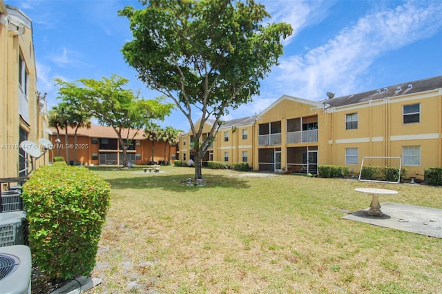 view of community featuring a yard