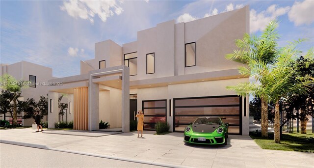 view of front facade featuring stucco siding