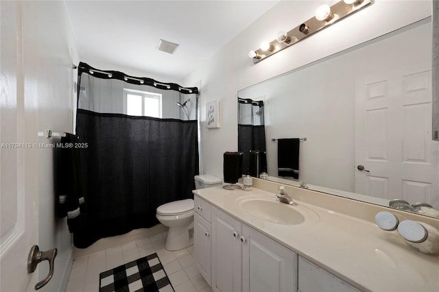 2093 NW 208th Ter, Pembroke Pines, FL 33029 - bathroom with vanity, tile patterned floors, toilet, and visible vents