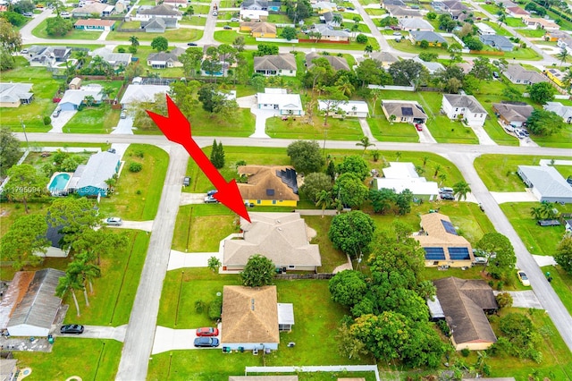 drone / aerial view featuring a residential view