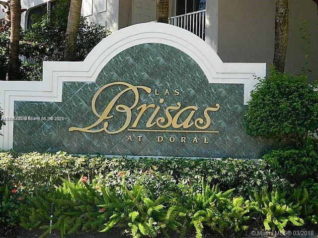 view of community sign