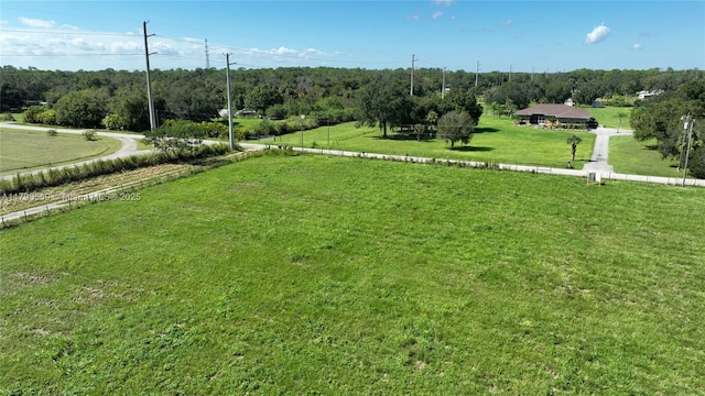 drone / aerial view with a rural view