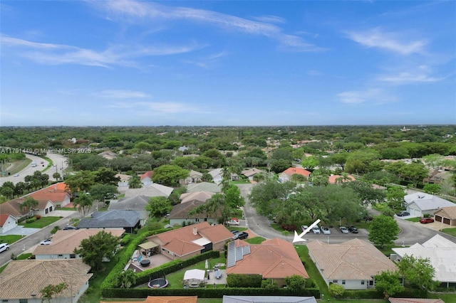 bird's eye view with a residential view