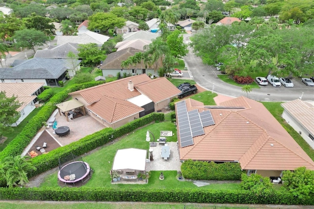 aerial view featuring a residential view