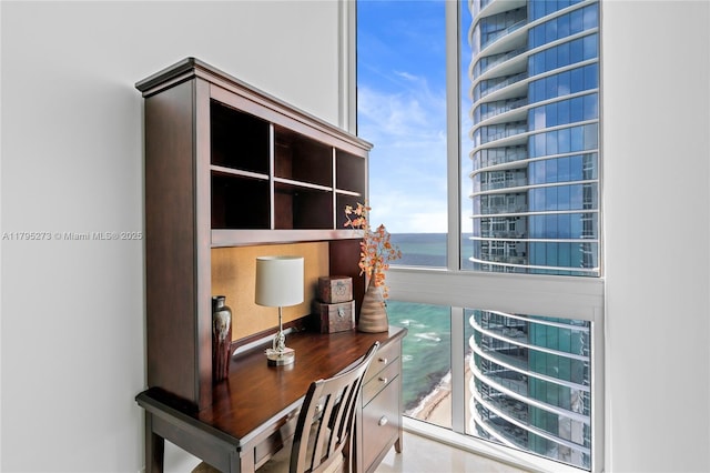 office with a water view