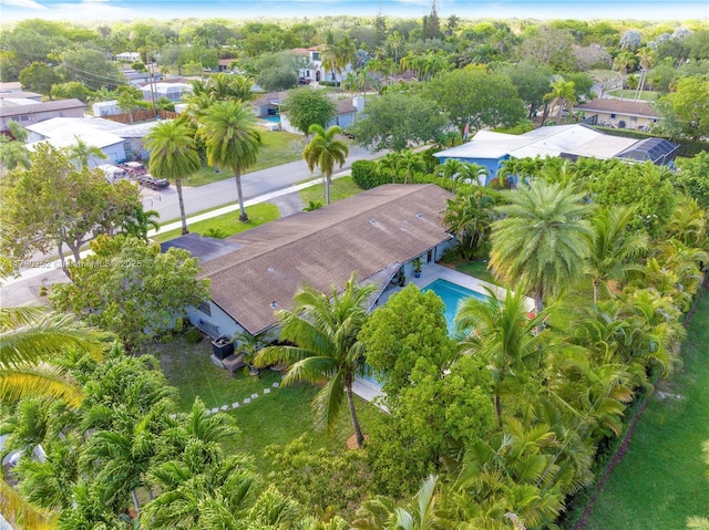 drone / aerial view featuring a residential view
