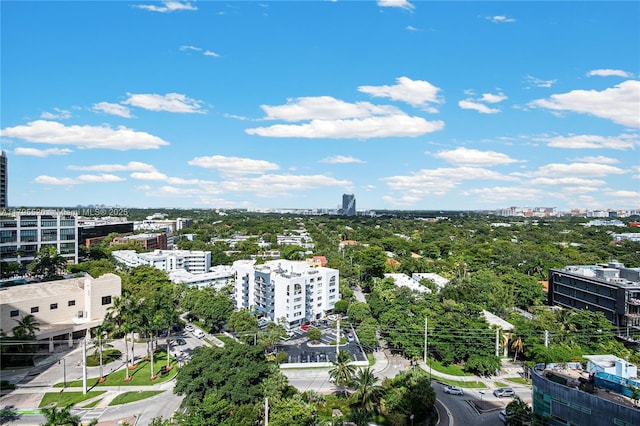 drone / aerial view featuring a city view