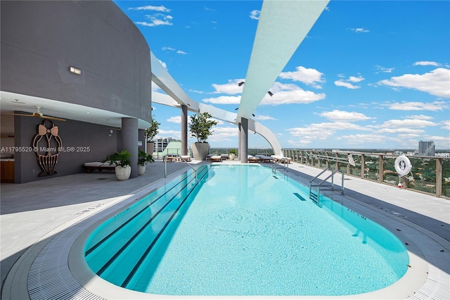 pool featuring a patio area