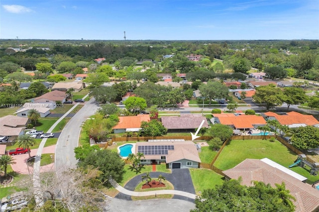 birds eye view of property featuring a residential view