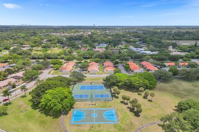 bird's eye view with a residential view