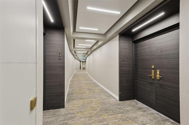 hallway with baseboards