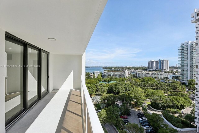 9 Island Ave Unit 1209, Miami Beach, FL 33139 - balcony with a water view and a view of city