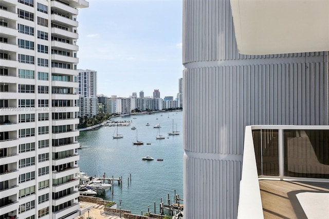water view featuring a city view
