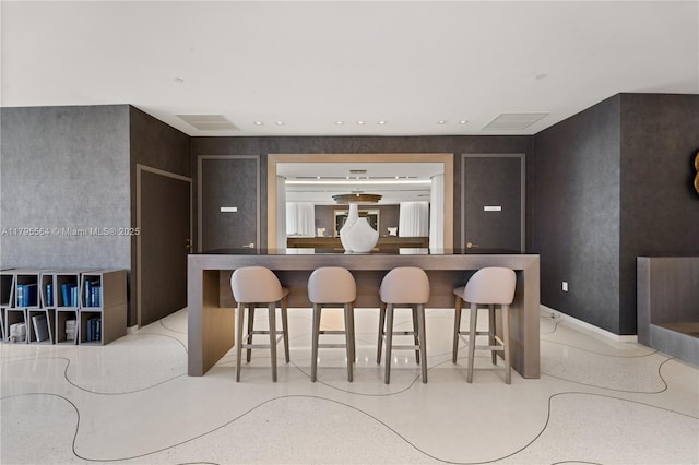 view of bar