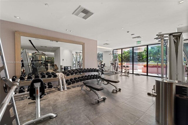 9 Island Ave Unit 1209, Miami Beach, FL 33139 - workout area with floor to ceiling windows