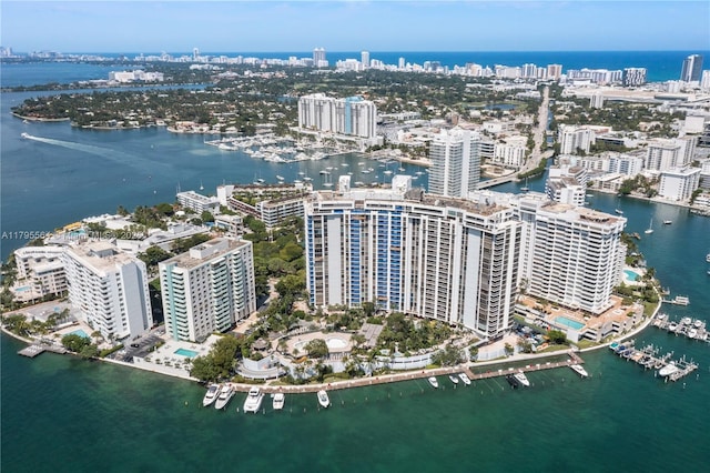 view of urban area with a nearby body of water