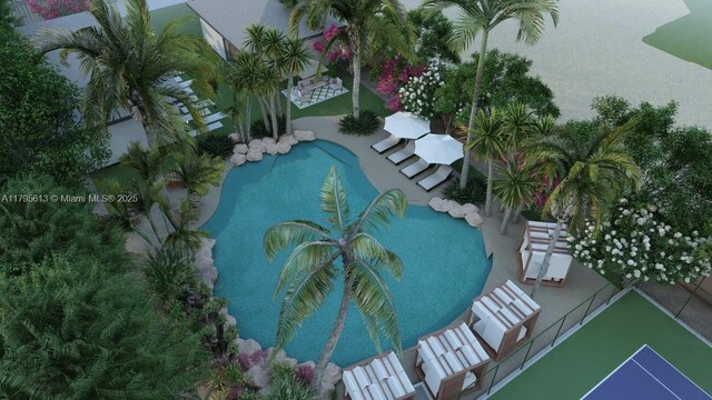 15100 NW River Dr, Miami, FL 33169 - swimming pool featuring a patio area